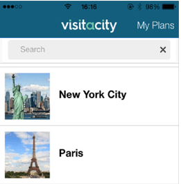 Travel Planning Apps - VisitaCity