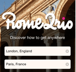 Travel Planning Apps - Rome2Rio